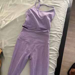 Beyond Yoga Purple Jumpsuit Athletic Stretch